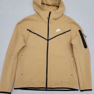 Nike Sportswear Tech Fleece Full Zip Hoodie Elemental Gold CU4489-722 Men’s L